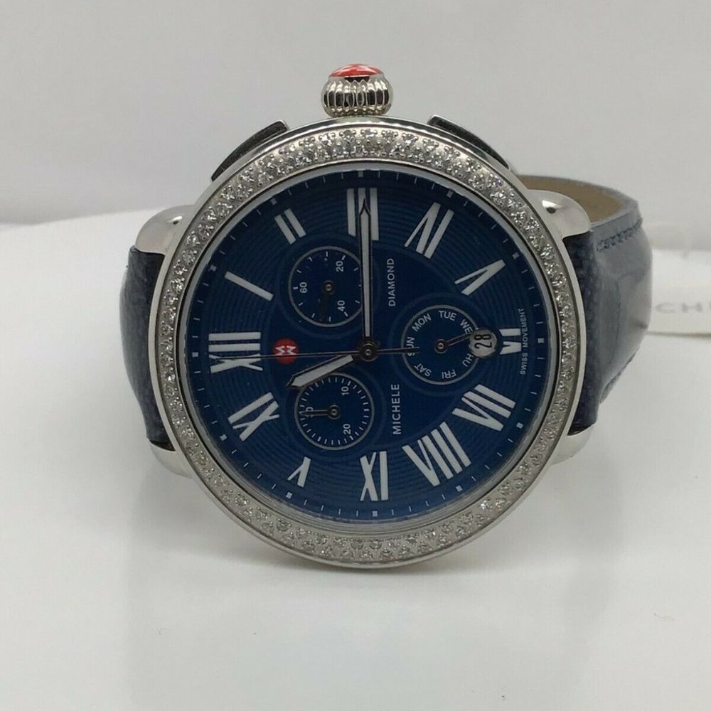 Michele Serein Round Diamond Bezel Women's Watch